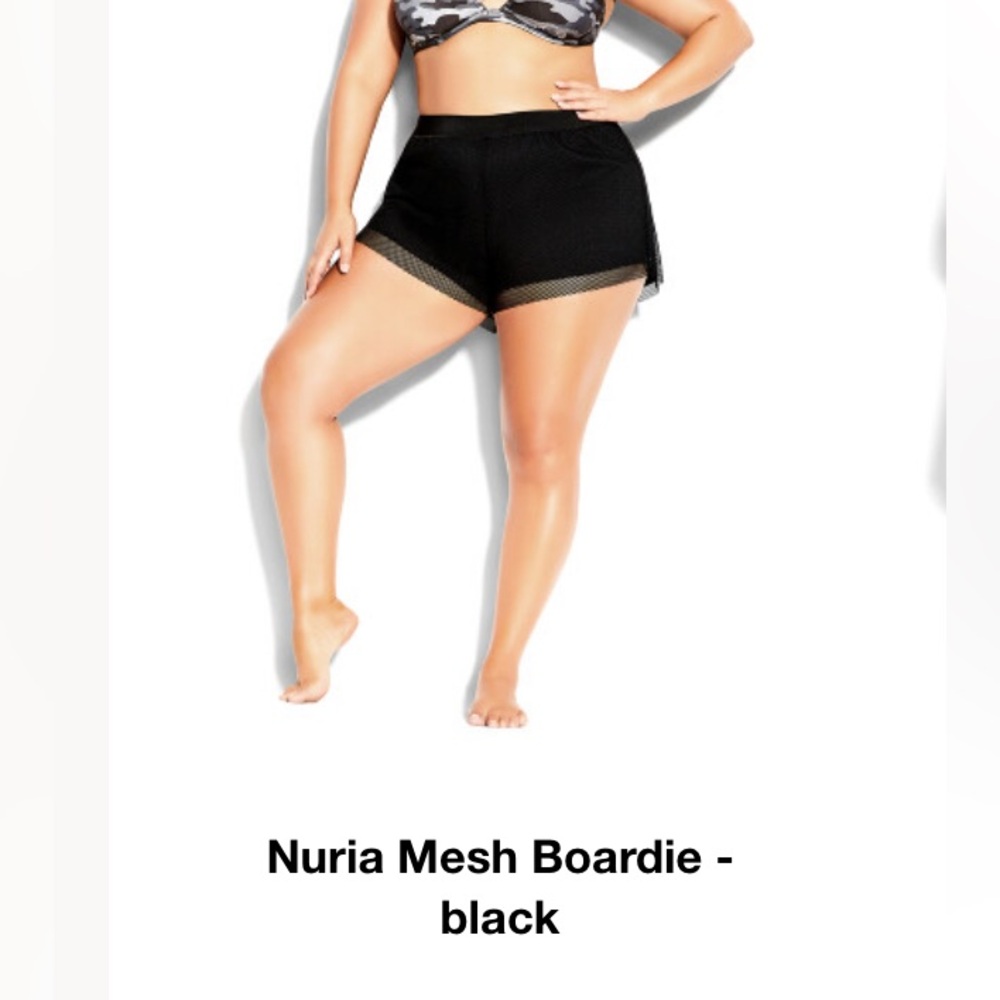 City Chic Nuria Mesh Boardie Swim Shorts